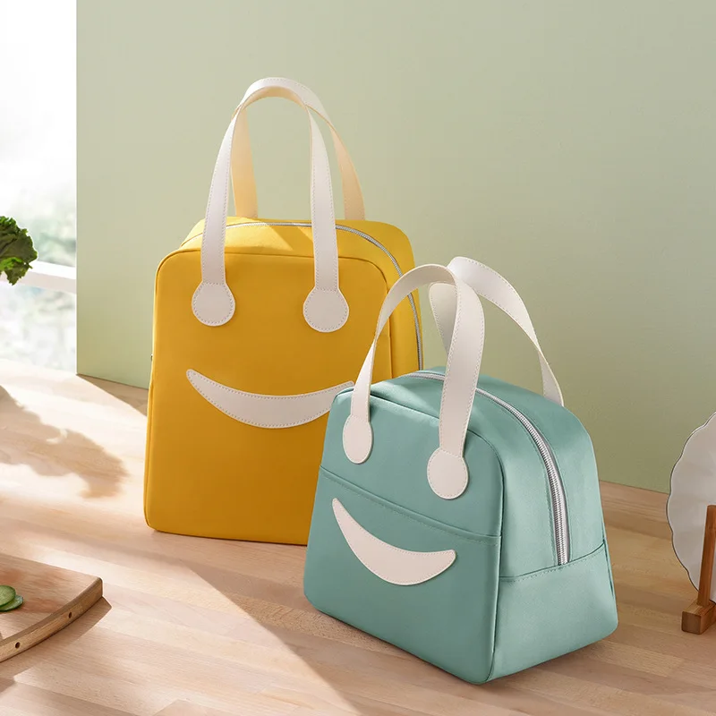 

1 Pcs Portable Lunch Bag insulated Refrigerated food Safety Warm Lunch Box Girls Warm Food Picnic Lunch Bag
