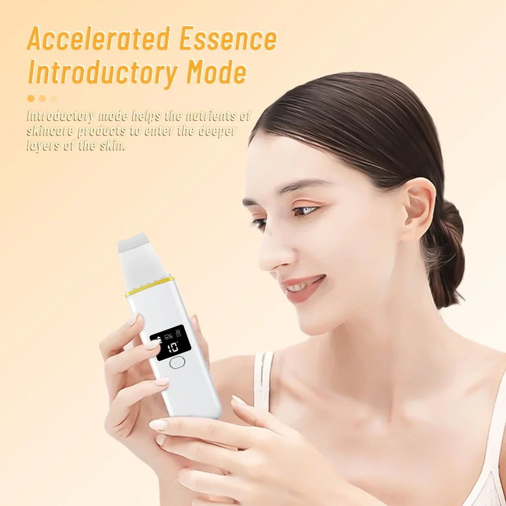 Ultrasonic Face Spatula Skin Scrubber Professional Skin Cleaning Devices Scraper Facial Cleansing Spatula Screen Scrubber