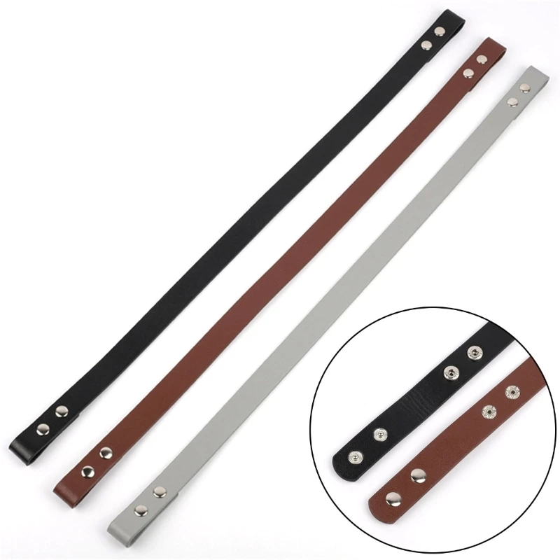 

2pieces DIY Button Four Button PU Leather Handles Detachable Replacement Strap
