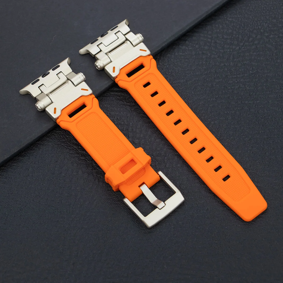 

Ремешок из ТПУ для Apple Watch Ultra 2 Band, спортивный металлический браслет для Iwatch 9 8 7 6 SE 5 4, 49 мм 45 мм 44 мм 42 мм