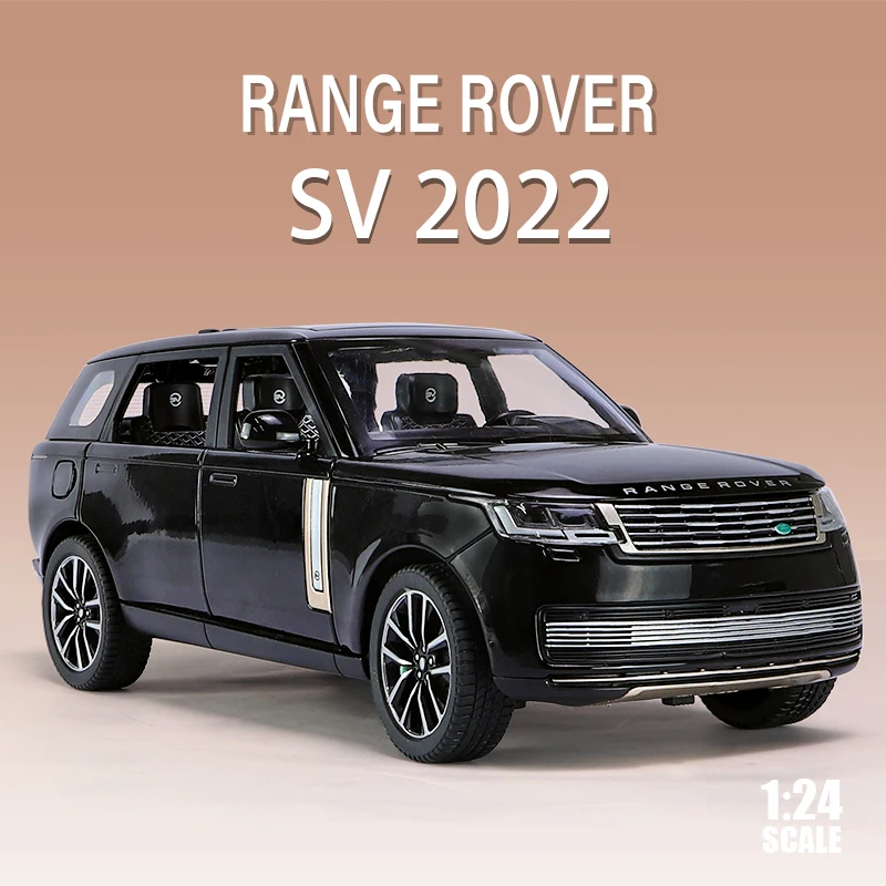 1:24 레인지로버 SUV 풀 백 라이트 사운드 자동차 모델, 다이캐스트 금속 차량, 원피스 핫 휠 장난감 컬렉션 미니어처, SV2022