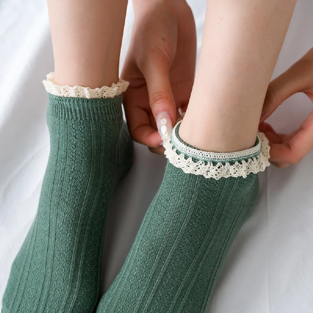 New Lolita Princess Girls Short Streetwaer Cute Lace Socks Ruffles Women Socks Cotton Socks Hosiery