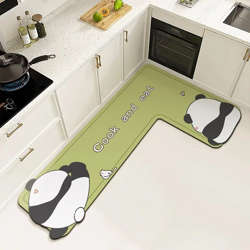 Сучасний простий кухонний килимок у формі букви L, протиковзкий, водопоглинаючий, легко чиститься, силіконовий килимок для до...