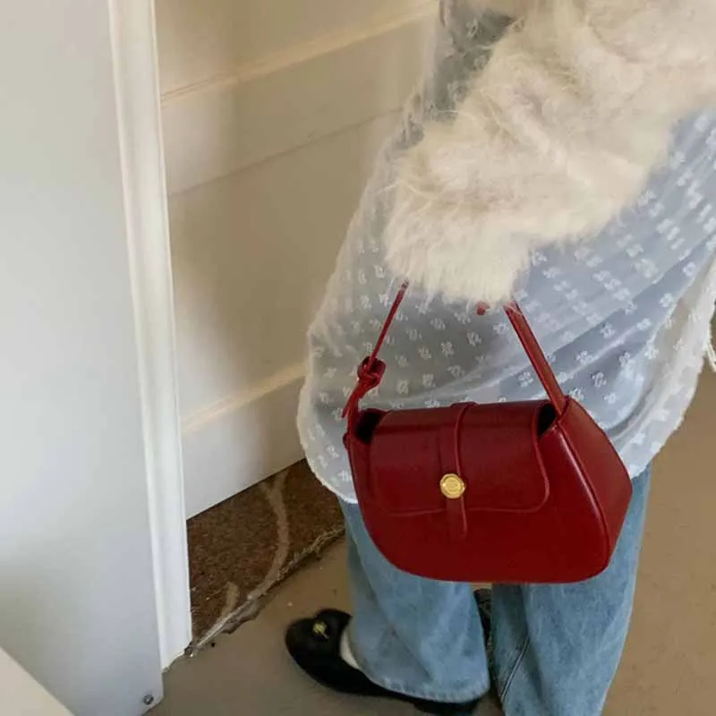 

Simple Retro Niche Korean Hundred Small Square Handbag Women Casual Vintage Genuine Leather Commuter Shoulder Crossbody Mini Bag