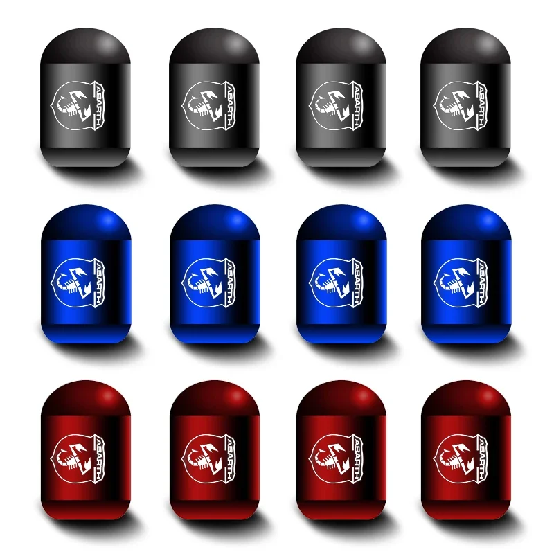 피아트 아바스 두카토 브라바 마레아 세디치 바르케타 탈렌토 브라보 세이첸토 500 푼토 판다 티포용 자동차 타이어 캡 밸브 스템 커버