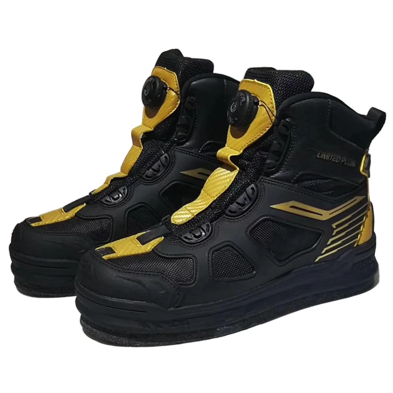 Fly Fishing Shoes Felt Sole With Nails Professional Self Locking Waders Upstream Boots Climbing Hiking Skid-proof Reef-climbing
