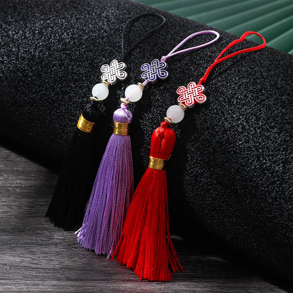 모조 중국 매듭 술 DIY 커튼 의류 가방 공예 용품, 클래식 스타일 술 펜던트, 14cm, 1PC