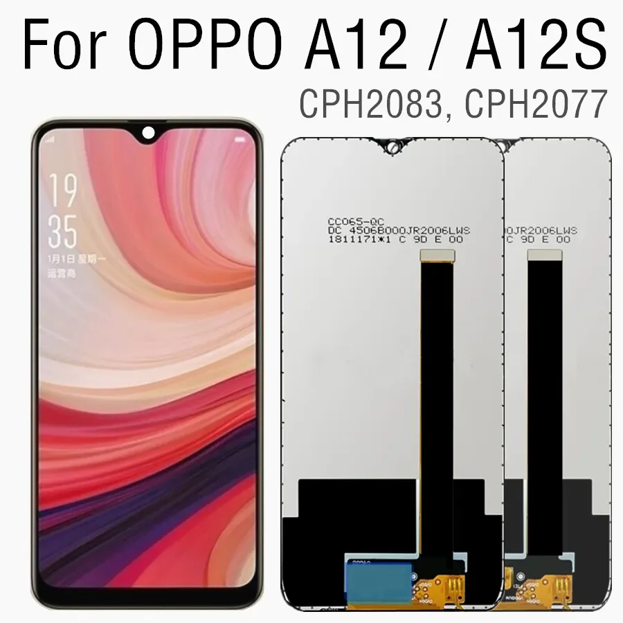 

6.2 inch For OPPO A12 2020 Global LCD CPH2083 CPH2077 Display Touch Screen Digitizer Assembly Replacement For Oppo A12s LCD