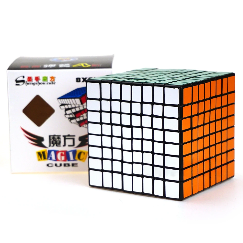 Shengshou 8x8 Cube 8x8x8 Speed Cube Black Square High Order High Difficulty Boys Puzzle Toy Competition Magic Cube