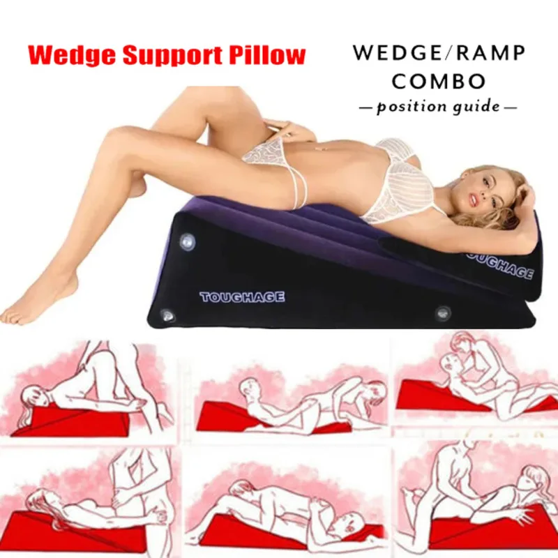 

Hot Toughage Sex Furniture Inflatable Pillow Ramp Comb Wedge Flirting Love Position Triangle Cushion Set Sex Toys For Couple
