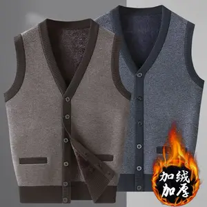 Chaleco de punto de estilo coreano para hombre, Jersey sin mangas de talla  grande de 100kg, jersey de retales con cuello en V para otoño e invierno,  00026 - AliExpress