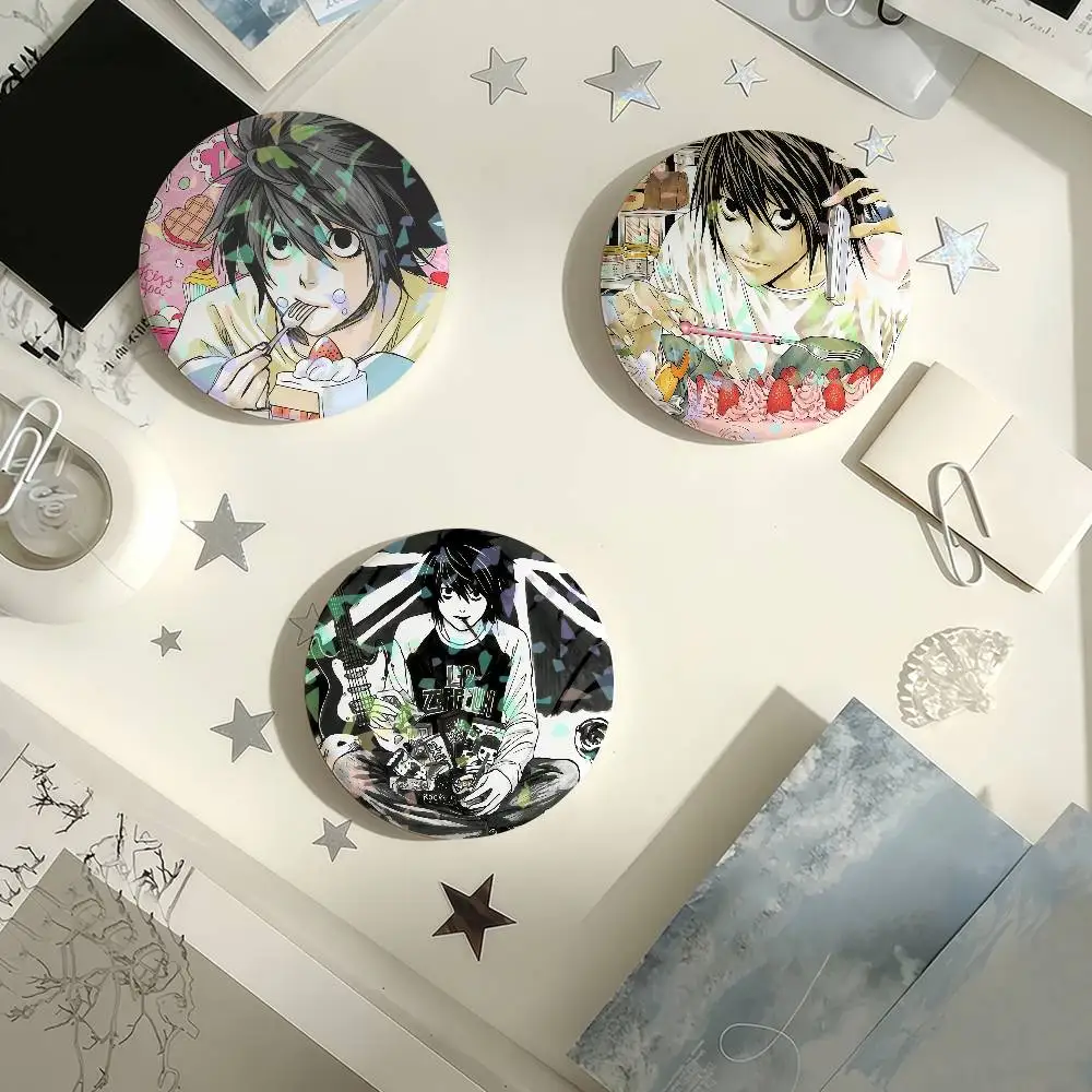 Insignia láser de Death Note L de Anime, broche de alfileres creativos ...