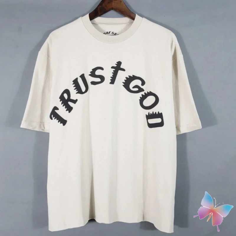 

24ss KANYE WEST T-shirts High Quality Sunday Limited Foam Letter Printed Round Neck Short Sleeves Men Women Clothes Tops