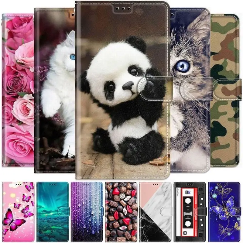 Luxury Leather Case For Samsung Galaxy A40 A41 A42 A50 A51 A52 A52S A53 A70 A71 A72 A73 5G Card Slot Protect Phone Capa D08G