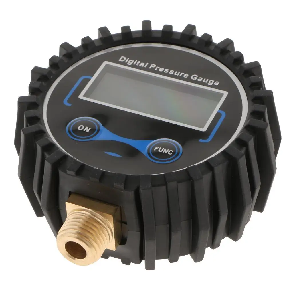 Digital Tire Inflator With Pressure Gauge, 200 PSI Air Chuck And Compressor Accessories With LED Backlit Screen Black