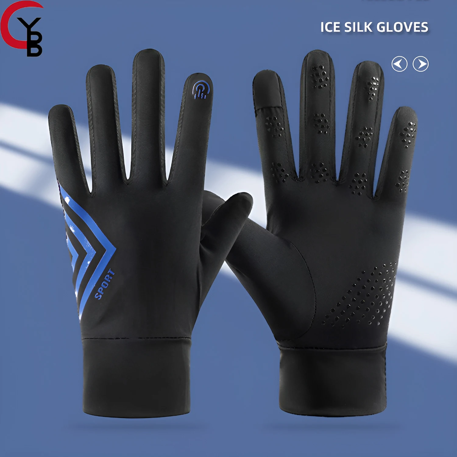 

Mens Women Driving Gloves Summer UV Sun Protection Gloves Non-Slip Touchscreen Ice-Silk Sunblock Gloves for Cycling Riding