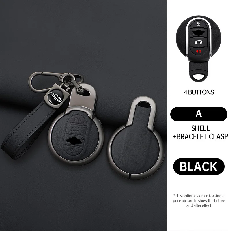 Auto Zink legierung Leder Schlüssel etui Halter Abdeckung für BMW Mini Cooper ein Spaß f54 f55 f56 r56 r57 r58 r59 r60 r61 Autozubehör – Detail 14