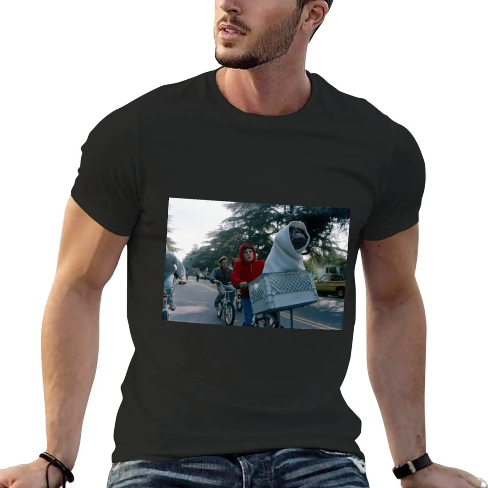 

E.T. the Extra Terrestrial Classic . T-shirt vintage clothes animal prinfor boys Short sleeve tee men
