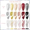12pc Glitter Cat Magnetic Gel Set Cat Gel Eyes Polish Holographic Reflective Semi Permanent UV Gel Soak Off Sparkling Nail Art 5