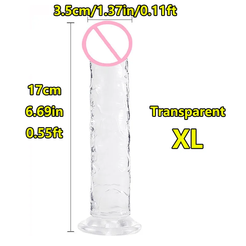 Realistic Soft Jelly Dildo With Suction Cup For Anal Play_voghion.com