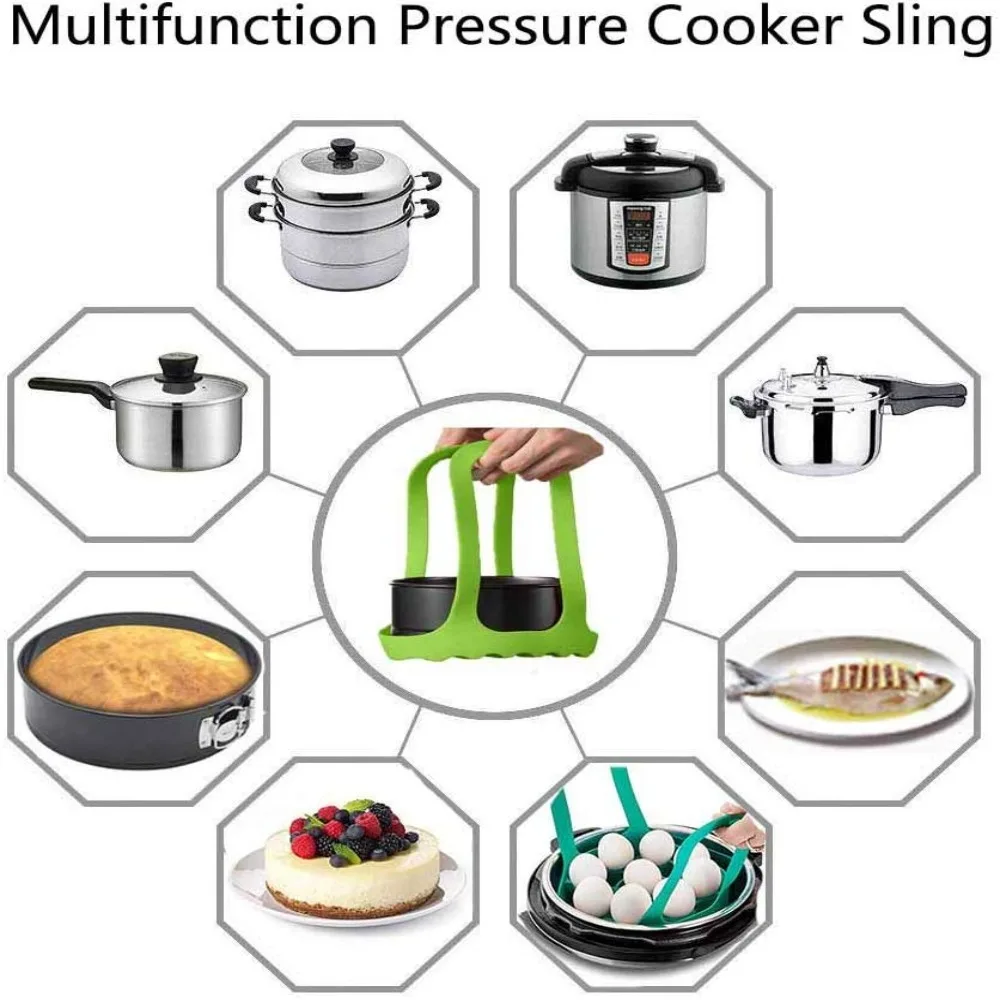 Pressure Cooker Sling Steamer Instant Pot Silicone Bakeware Lifter  Accessories Anti-scalding Egg Steamer Rack Basket With Handle - AliExpress