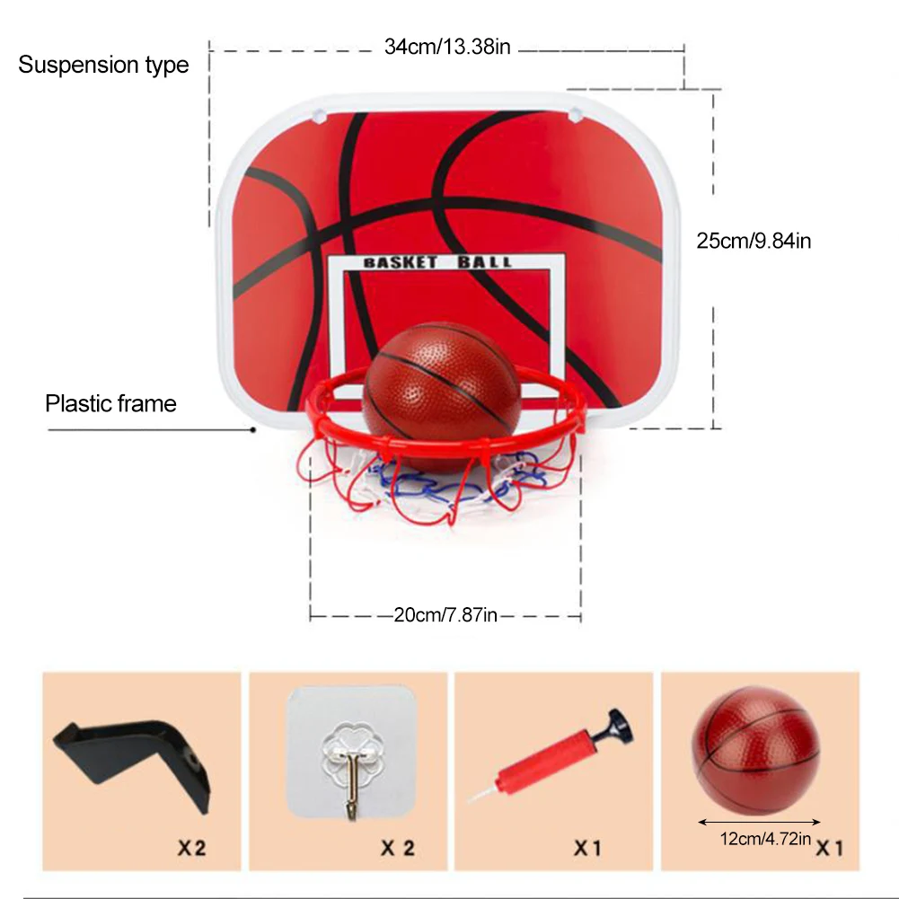 Basketball Hoop with Ball and Pump Mini Basketball Hoop Adjustable Portable Basketball Hoop Indoor Outdoor Play for Kids