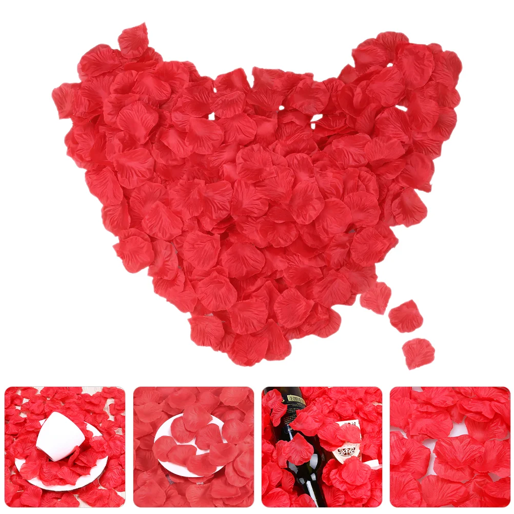 

2400 Pcs Artificial Rose Petals Home Accents Decor Flower Vase Party Romantic Decoration Wedding Table Scatter Cloth