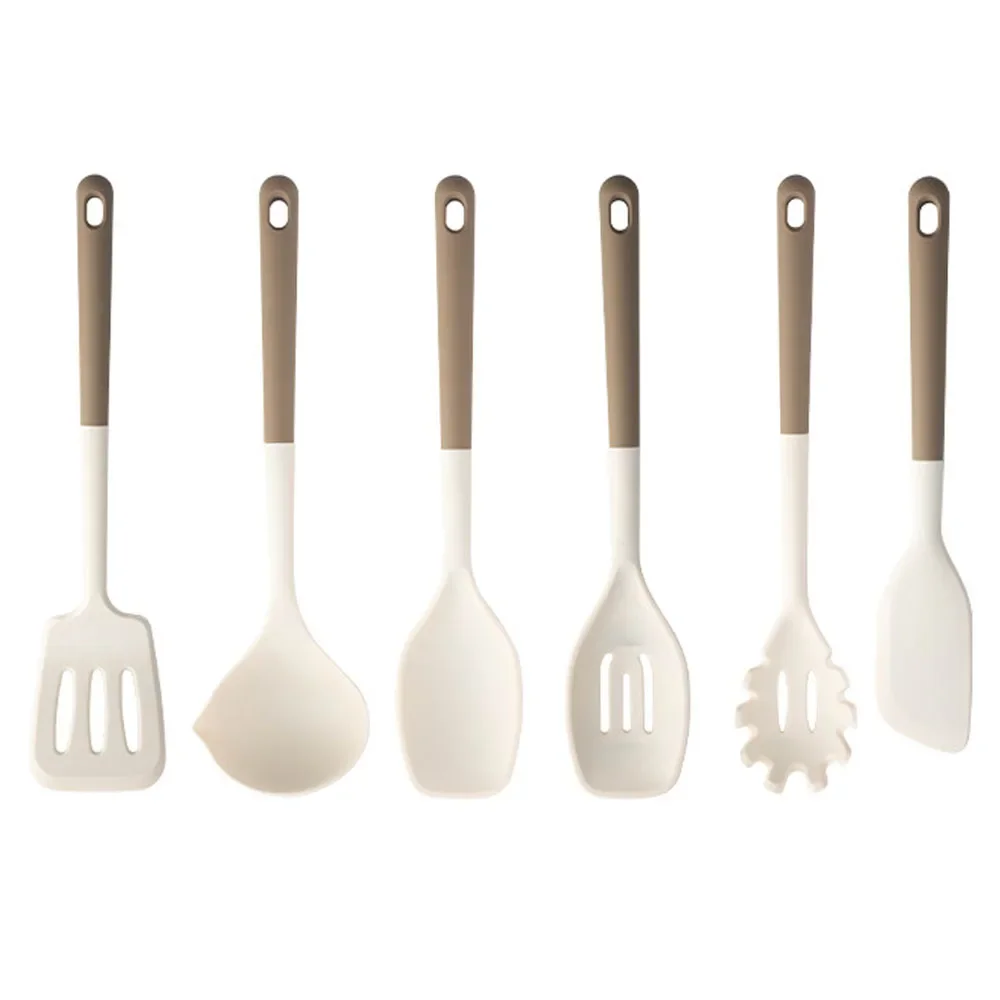 Non-Toxic Silicone Kitchen Utensil Set - Shovel, Spoon, Scraper, Brush, Spade, Whisk, Turner