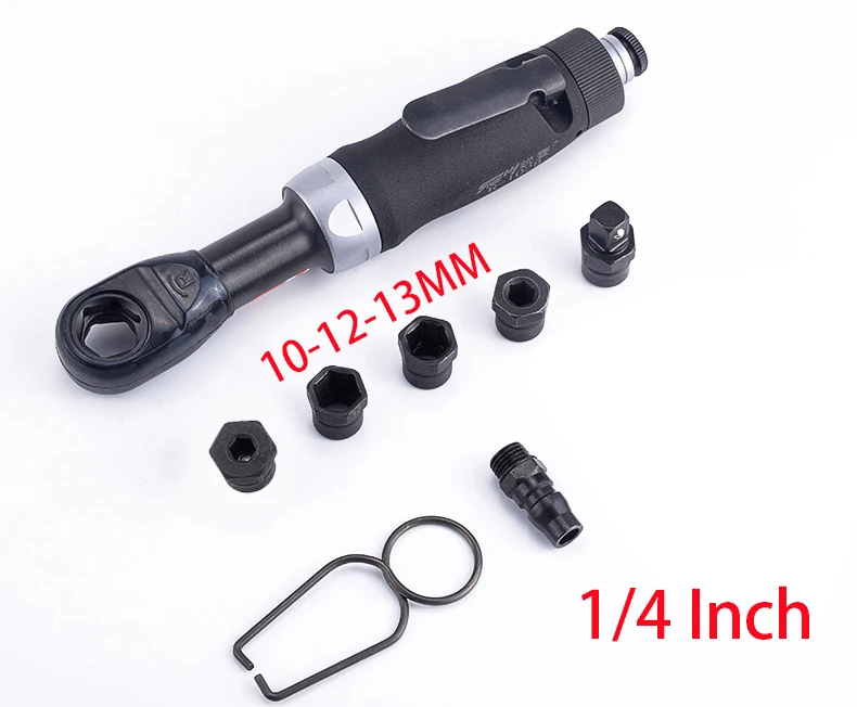 Mini Pneumatic Transmissive Sleeve Wrench Through Hole Thread Ratchet Piercing Gear  1/4 3/8 Inch