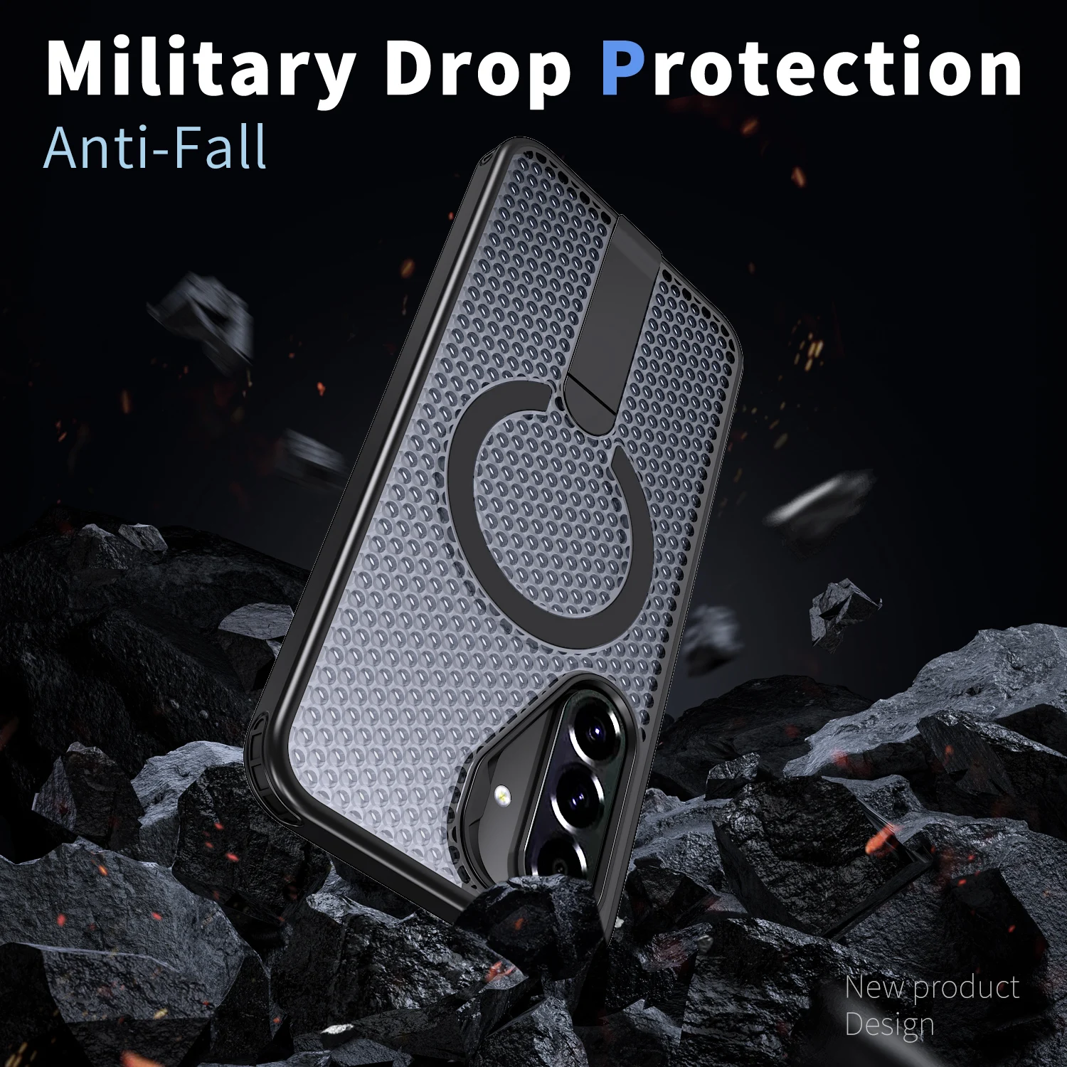 Magnetic Cooling Hole Design Metal Bracket Case - Premium Back Cover