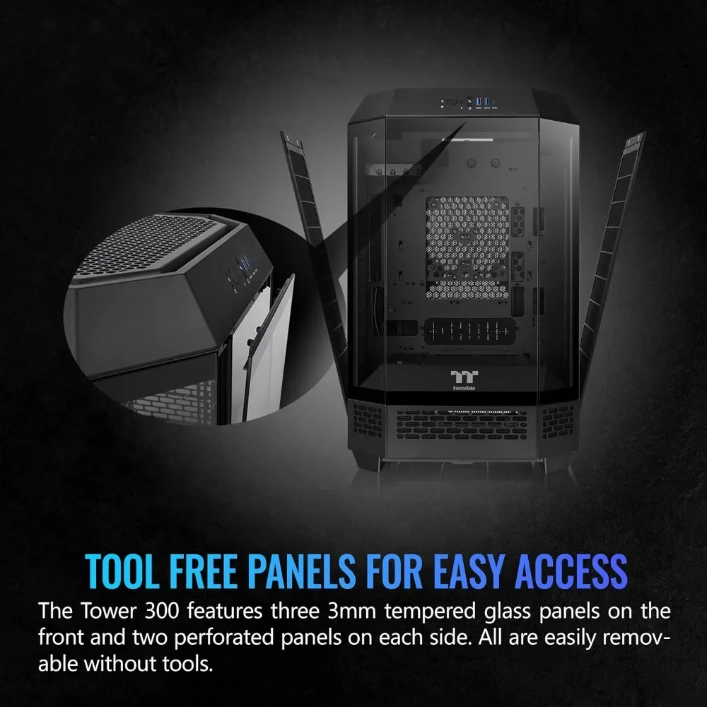 300 Black Micro-ATX Case; 2x140mm CT Fan Included; Support Up To 420mm Radiator; CA-1Y4-00S1WN-00