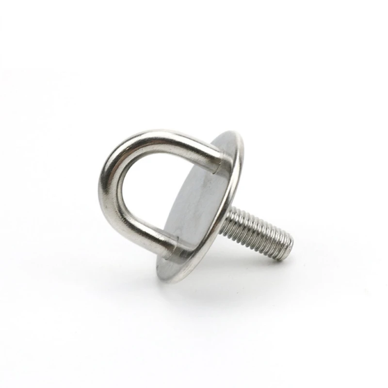 1 Stück Pad-Augenplatte mit beiliegendem Haken, Klammerringhaken aus Edelstahl 304, U-förmige Hardware für Bootsschaukel – Detail 10