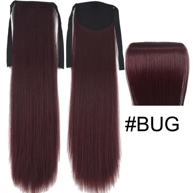 TOPREETY Synthetic Hair Fiber Heat Resistant Straight Ribbon Ponytail Hair Extension1006 BUG