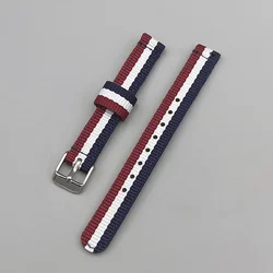 Versatile Nylon Watch Strap - Premium Wristband Replacement - 20mm (Red white blue)
