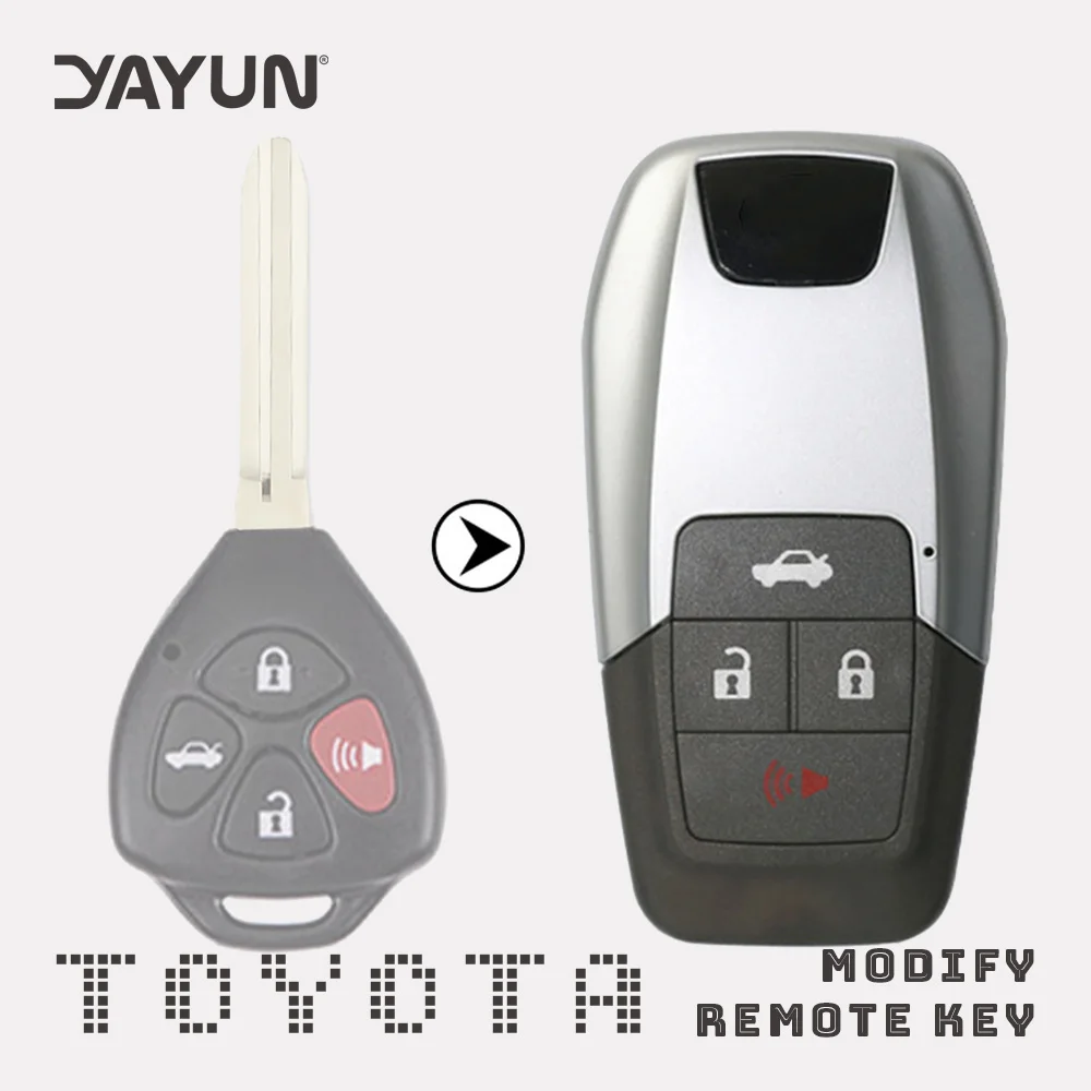 

YAYUN ForToyota модифицированный складной чехол для ключей с логотипом 2/2 + 1/3/4 кнопки, Сменный Чехол-брелок