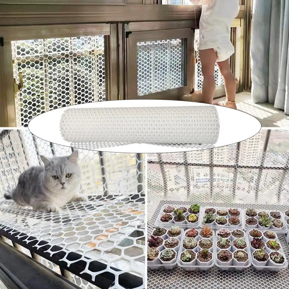 Window Netting Anti-Fall Mesh Cat Safety Mesh Good Toughness Cut Freely Plastic Baby Pet Balcony Home Supplies