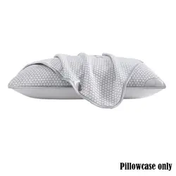 Cool Touch Ice Silk Pillowcase - Soft, Breathable & Washable Pillow Cover (Gray)