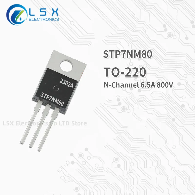 

10PCS NEW Original Factory Direct Sales STP7NM80 TO-220 N Channel MOS Field effect transistor 6.5A 800V