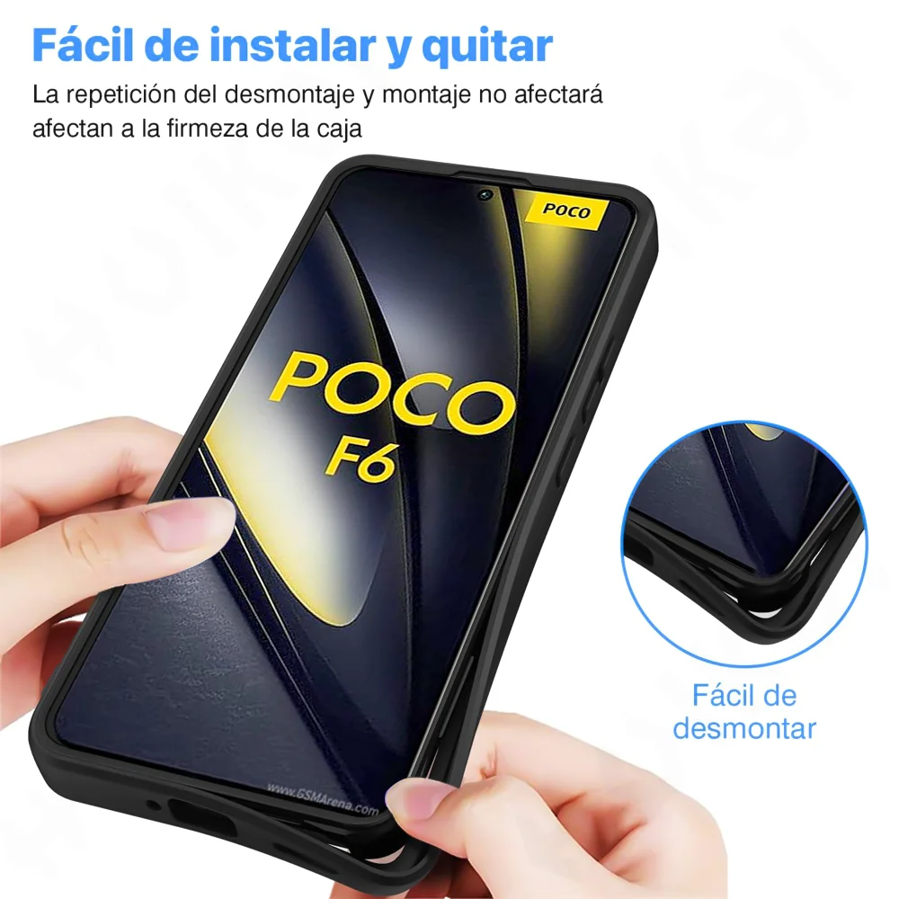 BORYA Cover per Xiaomi Poco F6 5G, Antiurto Silicone