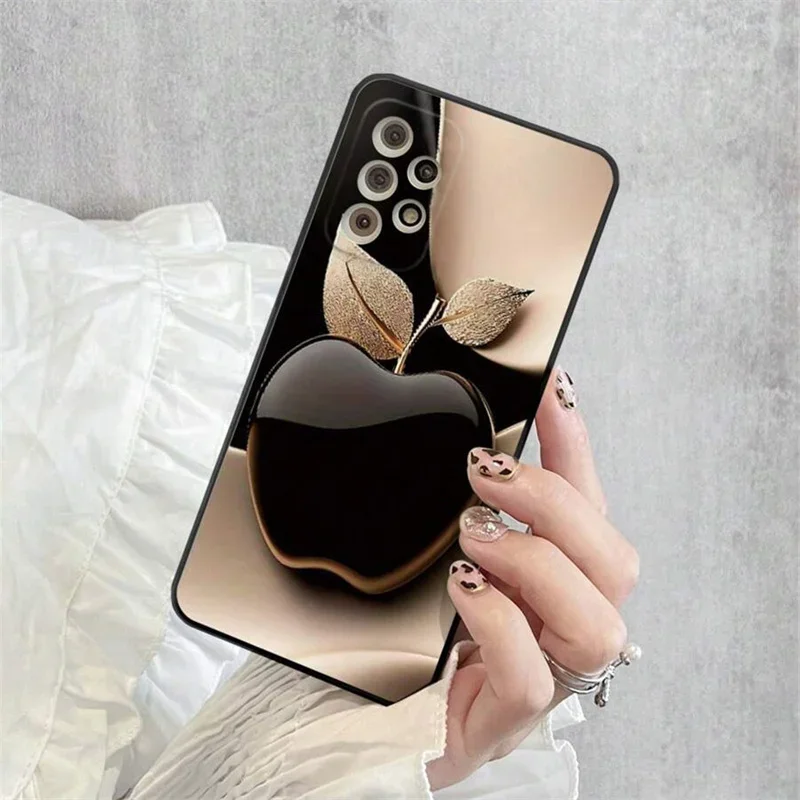 Luxury Fruit Print Straight-Edge Silicone Phone Case