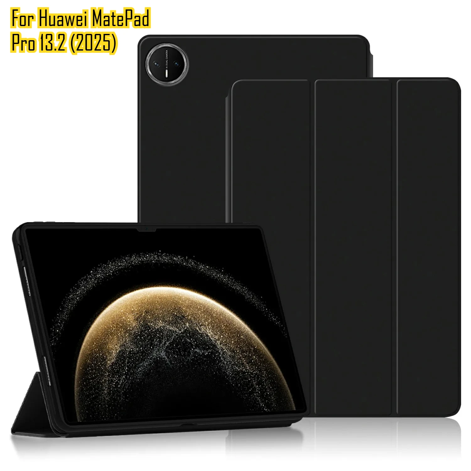 Premium PU Leather Trifold Stand Cover