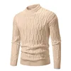 New Men's Crew Neck Sweater Soft Casual Sweaters for Men Autumn Classic Pullover Sweaters Mock Turtleneck Knitted Streetwear 3