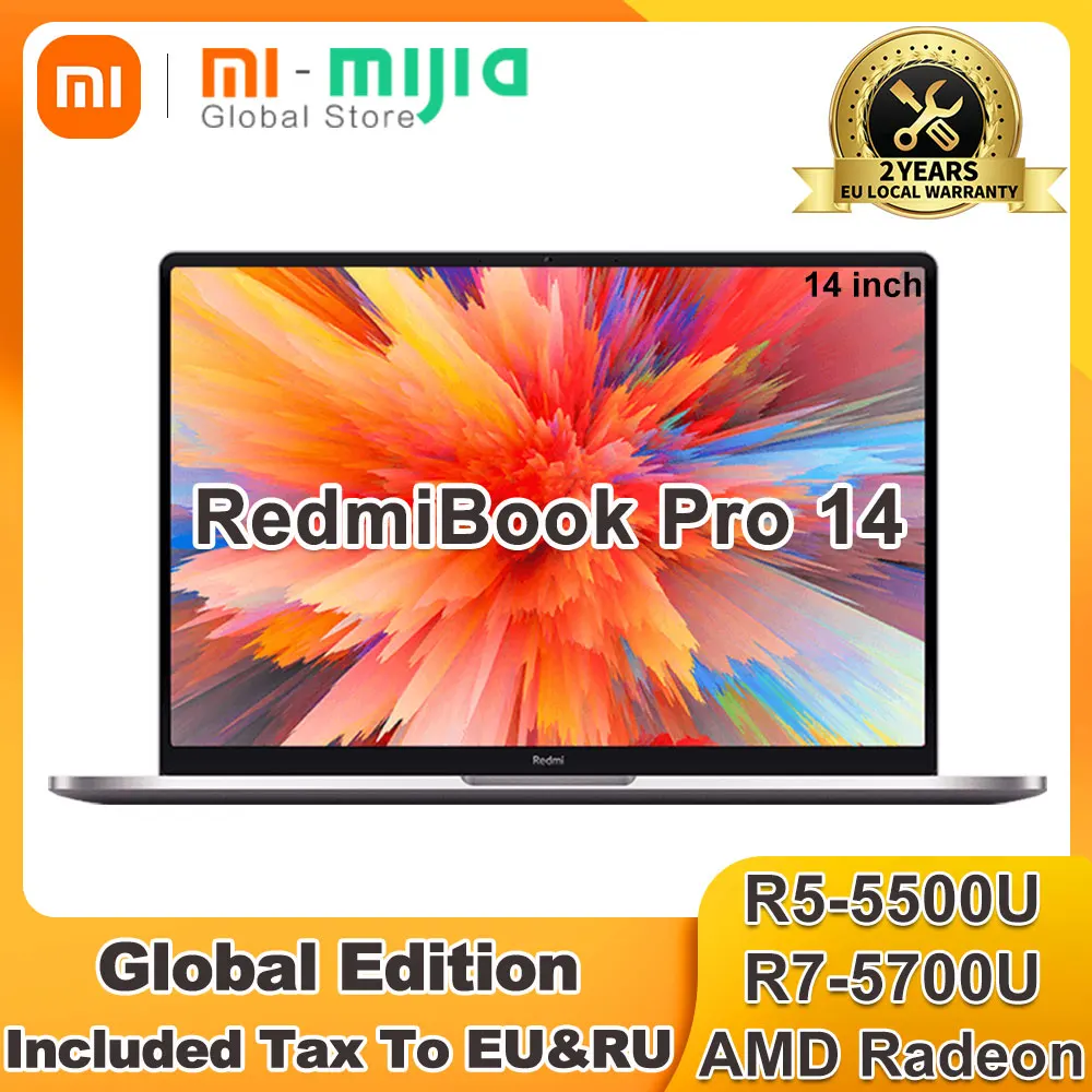 Новейший xiao Mi Pro 14 ноутбук AMD Ryzen R5 5500U/R7 5700U 16 Гб DDR4 512 PCIe SSD глобальная версия Win10