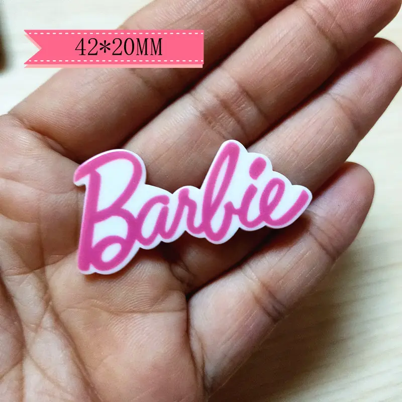 Cabochon de personnage de film Barbie en résine, planaire, à dos