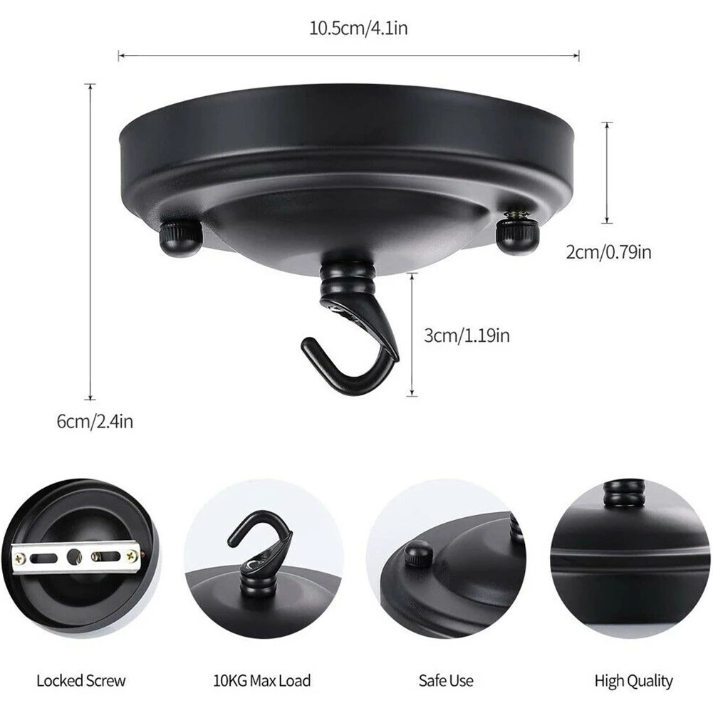 Ceiling Plate Holder Vintage Lamp Base Hook Plate Light Fitting Chandelier Decoration Hanger Pendant Lamp Parts