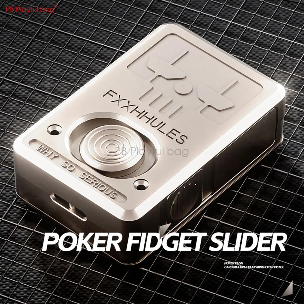 2024 Poker Fidget Slider Mini Throwing Shell Toy Gun EDC Push Card Boy Adult Decompression Toy Stress Relief Entertainment TS50 5