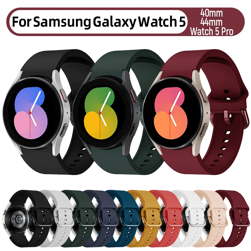 Para Samsung Galaxy Watch 5 40mm / 44mm / reloj 5 Pro 45mm / huami Amazfit  Bip 3 Pro Silicone Watch Band 20mm Correa de reemplazo