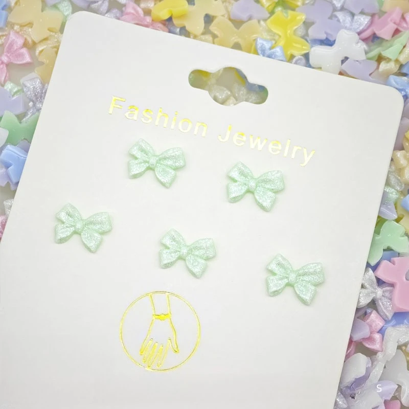 30/50/100Pcs, 8*11mm, 인어, 나비 넥타이, 고급 스파클, 나비 넥타이, 네일 액세서리, DIY, 네일 액세서리, 휴대폰 케이스 액세서리