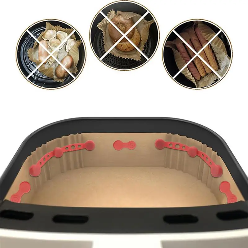 Air Fryer Magnets for Parchment Paper Silicone Magnet Buckle Air Fryer Accessories Liner Holder Replacement Parts Prevent Paper air fryer accessories