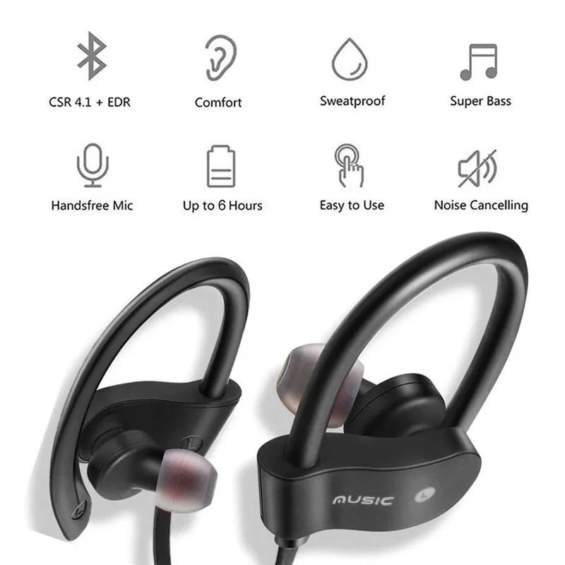 Wireless Earphones Wireless Bluetooth Sports Headphones Fone de ouvido Music Headset Gaming Handsfree for iphone Samsung Huawei 4
